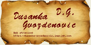 Dušanka Gvozdenović vizit kartica